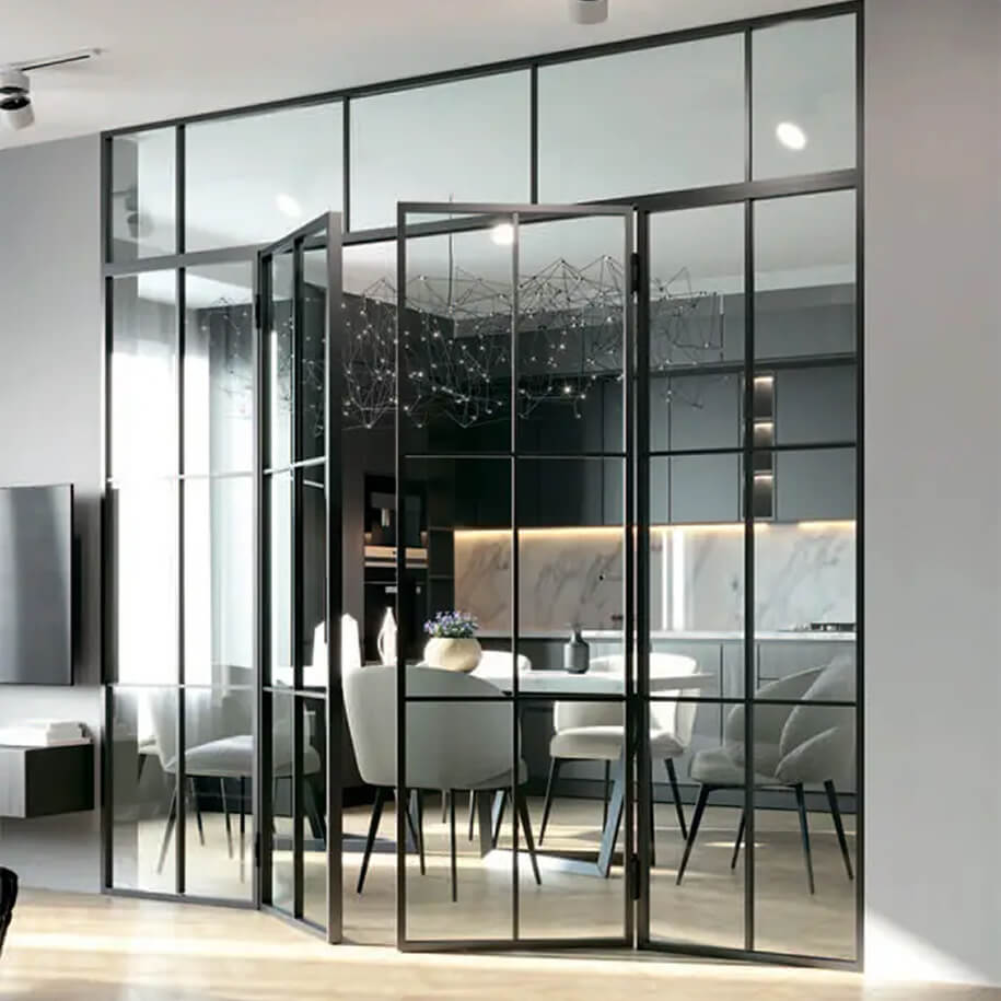 Воздушный интерьер с алюминиевыми системами Proxima