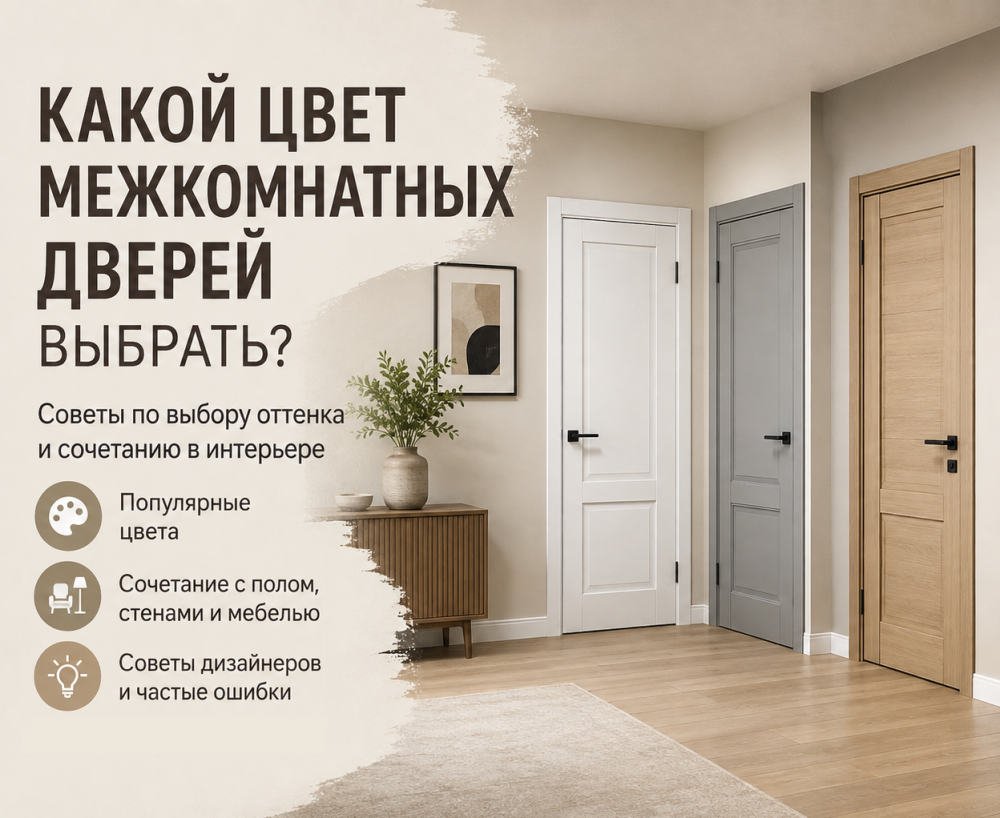 Цвет межкомнатных дверей: особенности выбора